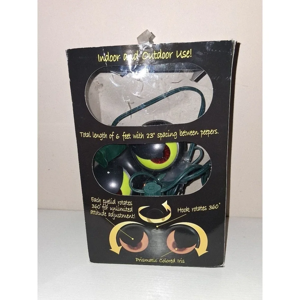 Peep Peepers Set of 3 Spooky Flashing Eyes Halloween Lights Indoor Outdoor Teste